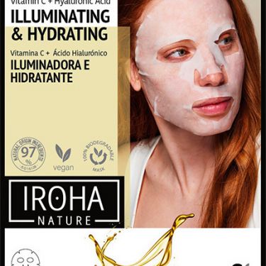 Iroha Nature Facial Mask Illuminating tissue with Vitamin C and ha