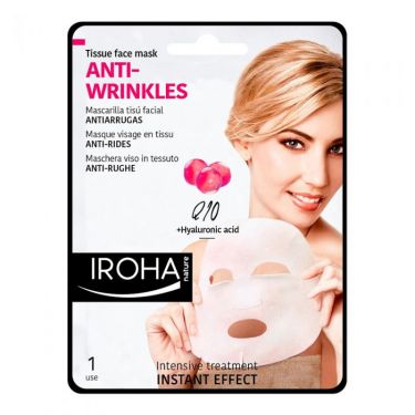 Тканевая маска для лица Iroha Nature Anti-Wrinkles Q10 Tissue Face Mask